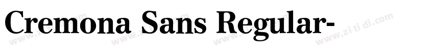Cremona Sans Regular字体转换